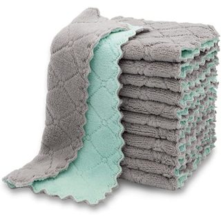 2/5/10 Pcs Pano De Prato Forte Absorção De Água Microfibras Casa Pano De Limpeza Promoção
