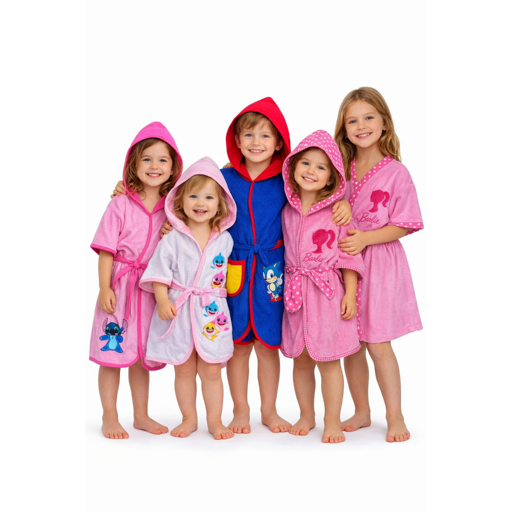 Roupão Infantil Felpudo(Desenho Bordado)