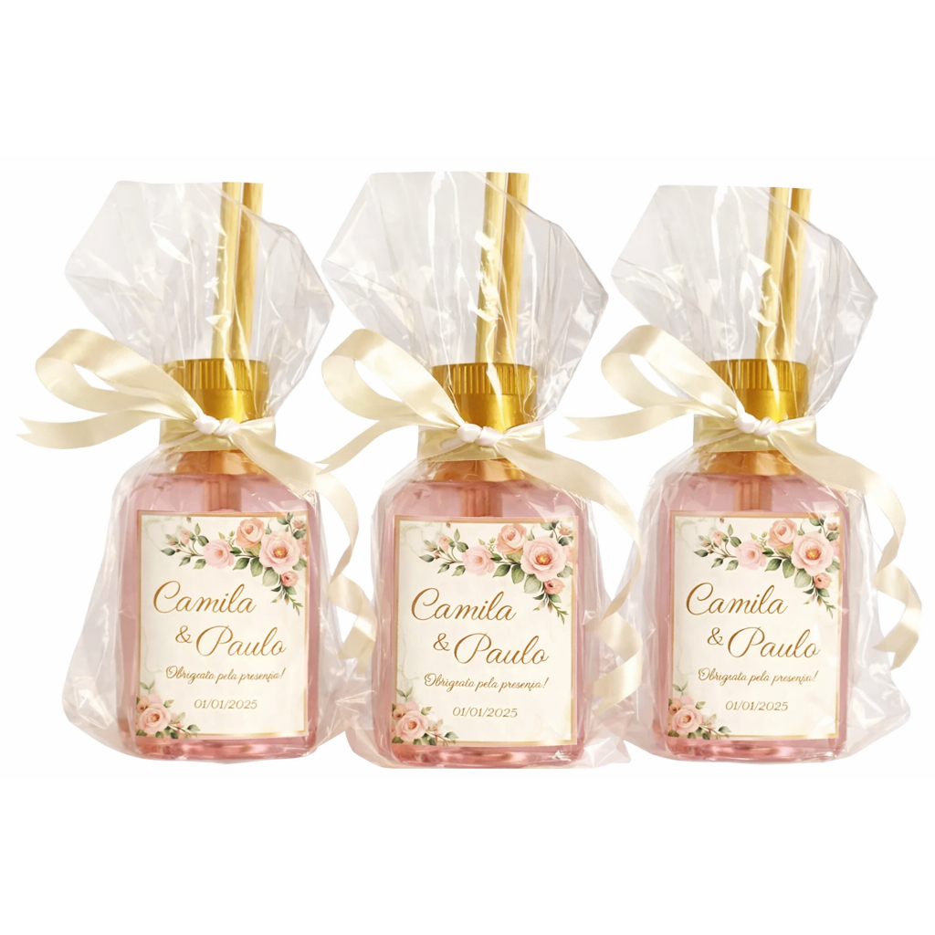 40 Lembranças Personalizadas Mini Aromatizador 42 ml. Difusor Casamento Chá de bebê Nascimento Cha de fraldas em Oferta na Shopee