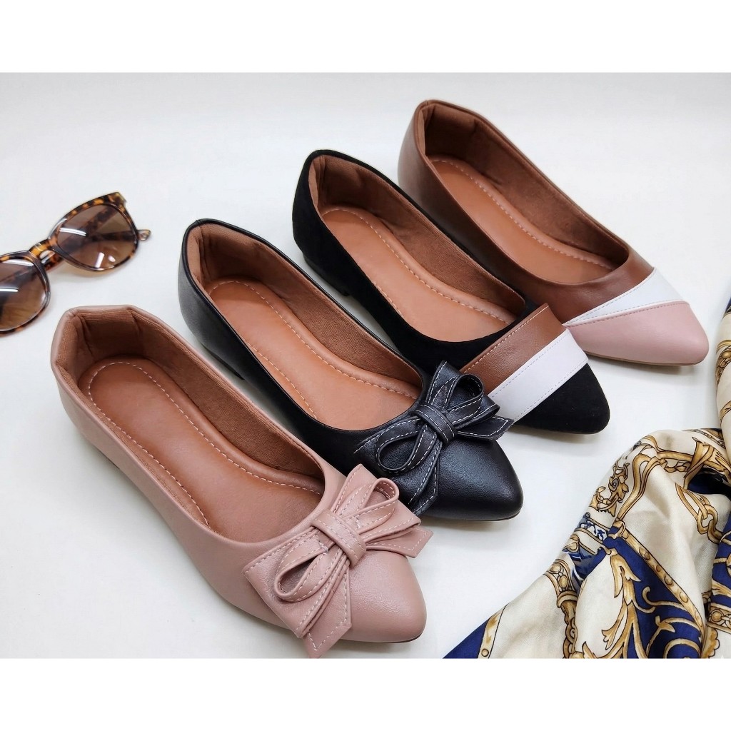 Kit 4 pares de Sapatilha Feminina Confortável Antiderrapante para Trabalho e Dia a Dia Leve e Elegante