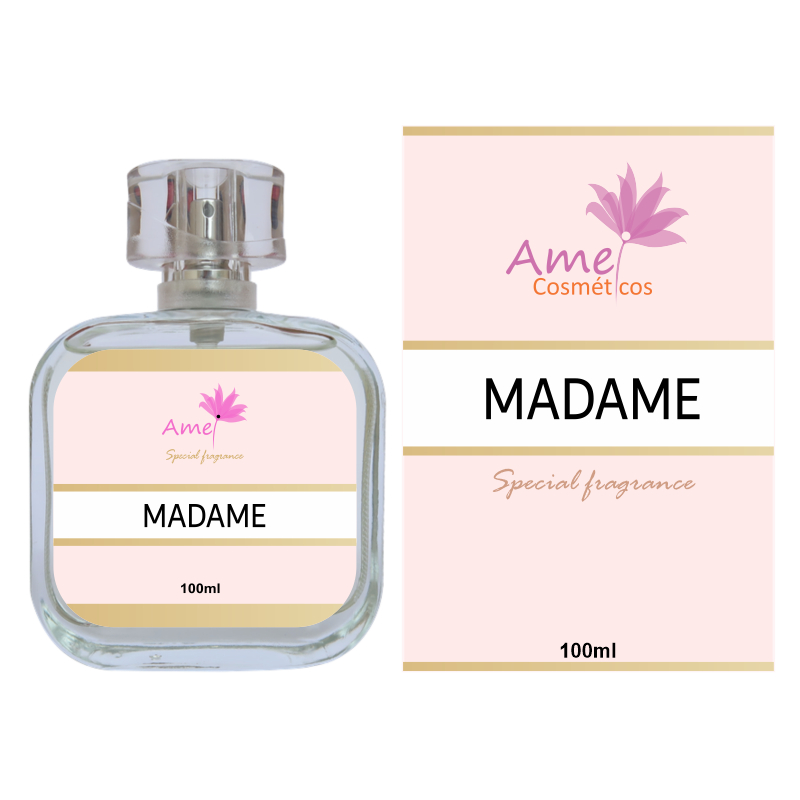 Perfume Feminino Madame Amei Cosmeticos Alta Fixação 33% de Essência Importada