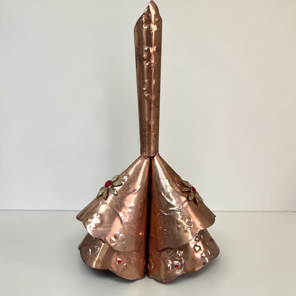 Adja Cobre 3 Bocas 28cm Luxo Umbanda Candomblé