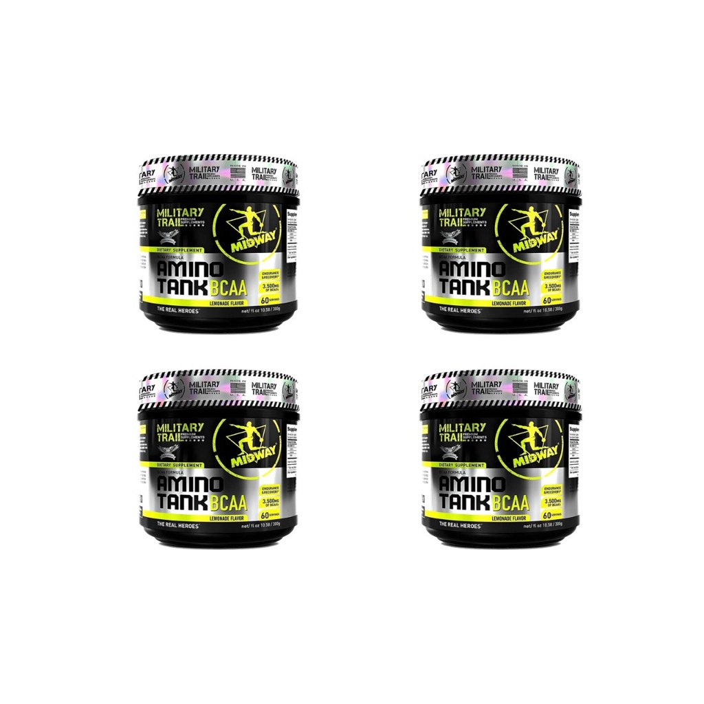 4x Military Trail Amino Tank BCAA 300g 60doses (EMPEDRADO)