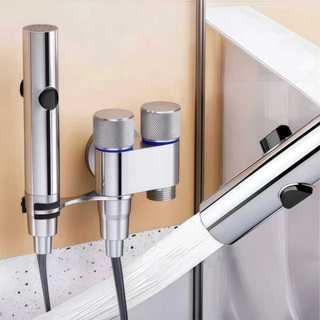 Kit Banheiro Ducha Higiênica Com Registro Válvula angula Dupla em Metal inox Chuveirinho em Oferta na Shopee