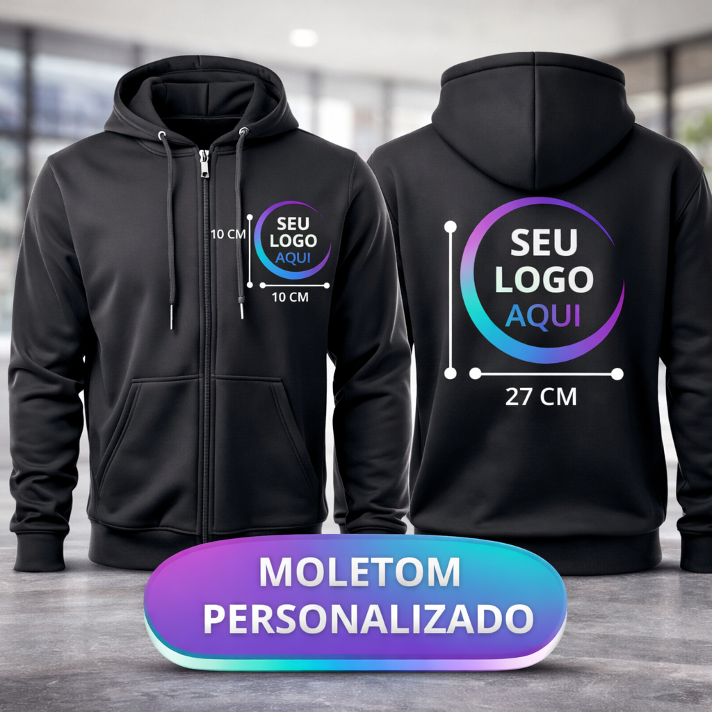 BLUSA MOLETOM PERSONALIZADA FLANELADA C/ALTA QUALIDADE LOGO COM ULTRA DEFINIÇÃO MASCULINO E FEMININO