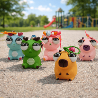 Brinquedo Relaxante de Apertar com Olhos Saltitantes e Chaveiro👀✨ em Oferta na Shopee