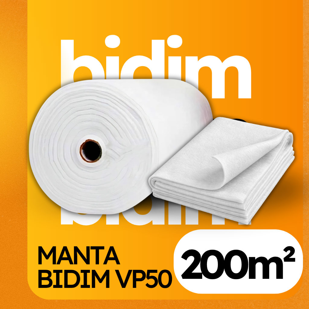 Manta Tipo BIDIM VP50 - 200m² - Manta para Reforço TELHADOS LAJES E CALHAS - REFORÇO CONTRA GOTEIRAS