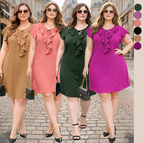 VESTIDO FEMININO PLUS SIZE KIT 2 VESTIDOS FEMININAS ELEGANTE CONFORTÁVEL MODA FEMININA ESTILOSA FEMININOS SOCIAL CRISTÃ