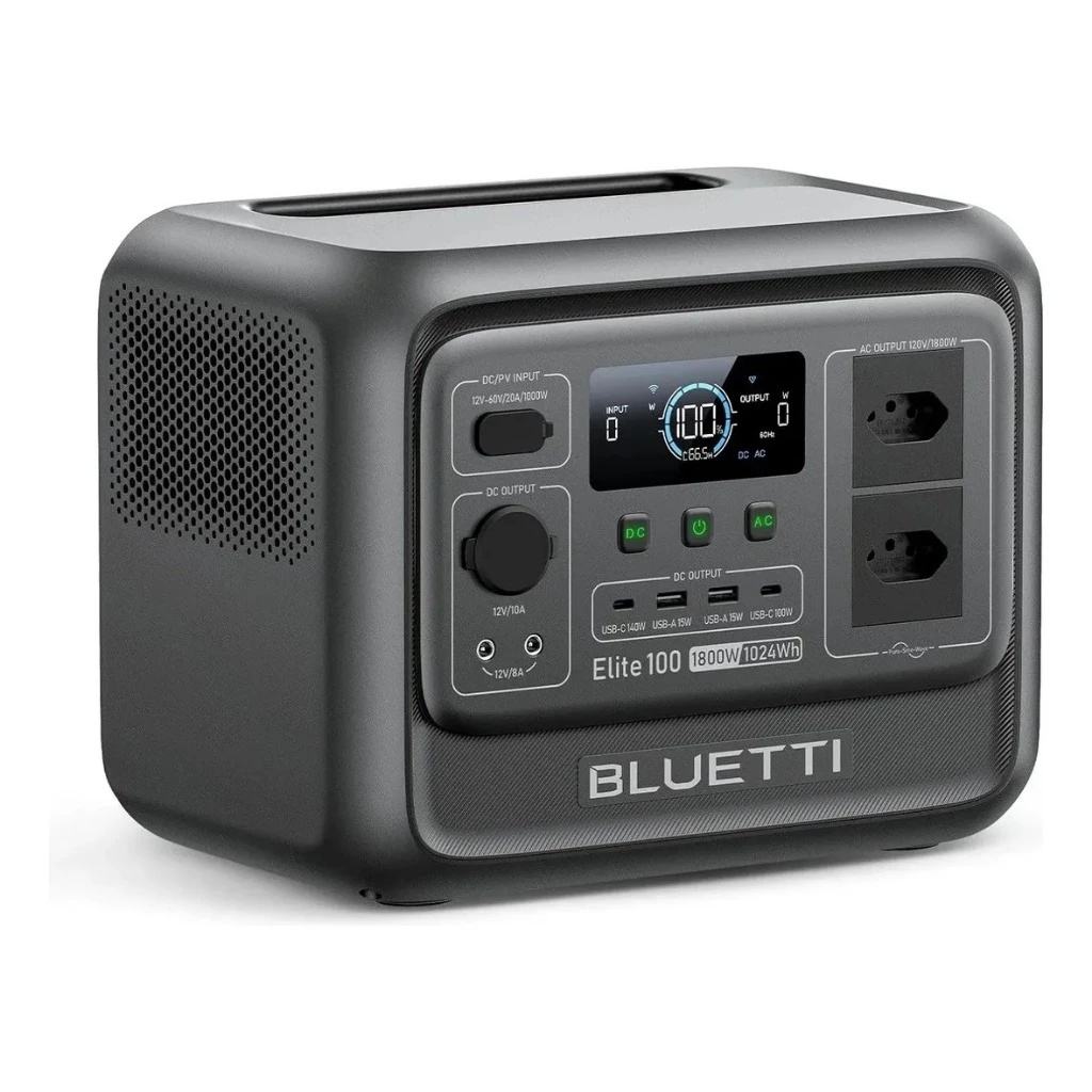 Gerador Estação De Energia Portátil Solar Bluetti Elite 100 V2 1.800w 1.024wh