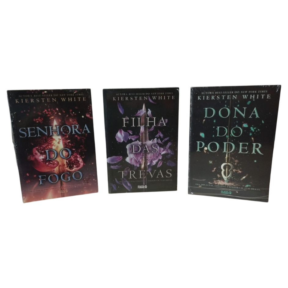 Box 3 Livros: A Senhora do Fogo/Filha das Trevas/ Dona do Poder - Kiersten White     (LACRADOS)
