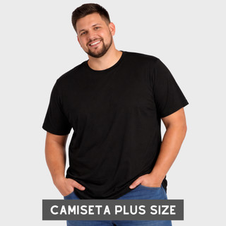 Camiseta Plus Size Básica Masculina 100% Algodão