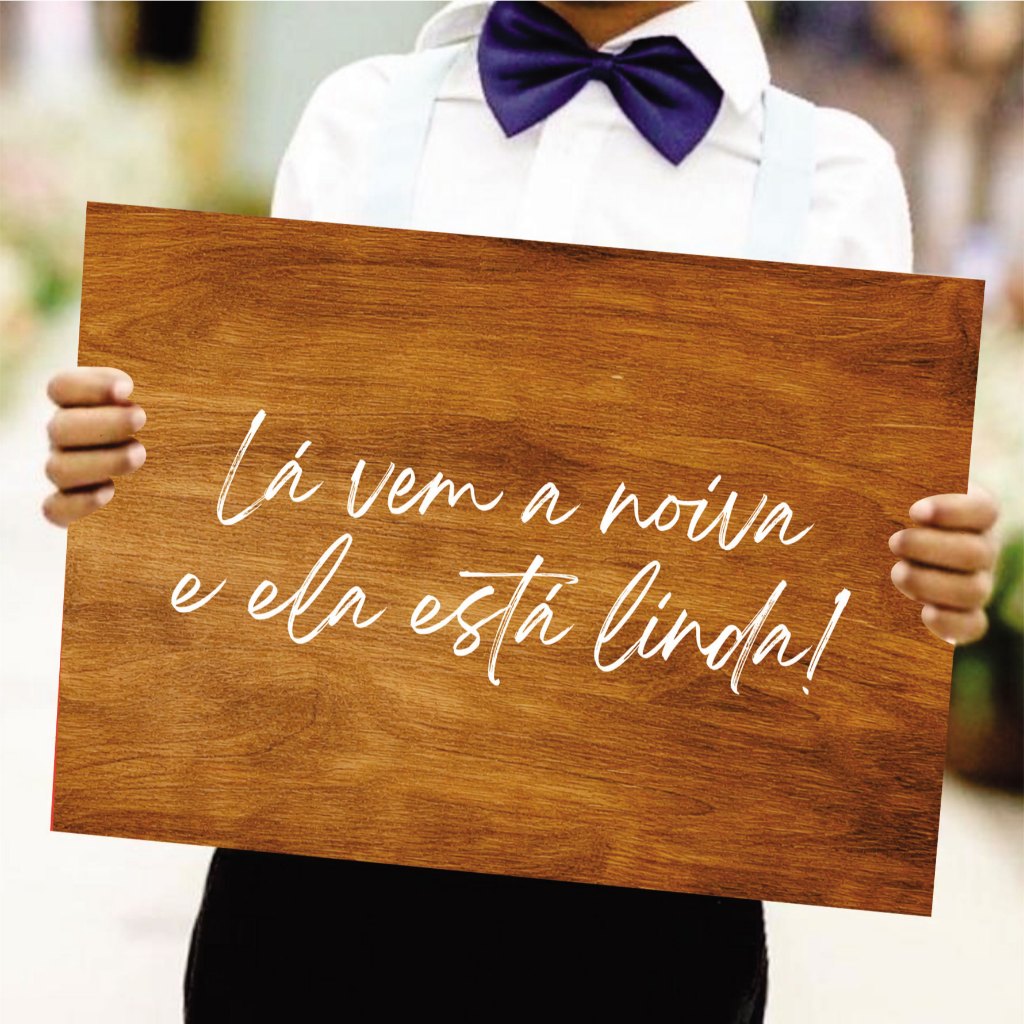 Placa De Casamento Lá Vem a Noiva e Ela Está Linda  - Plaquinha Decorativa Entrada Noiva Noiva Pajem Daminha Cortejo em Oferta na Shopee
