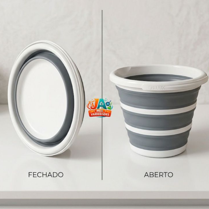 Balde Retrátil 10L Silicone – Opção com 2 Unidades Inclui Luvas