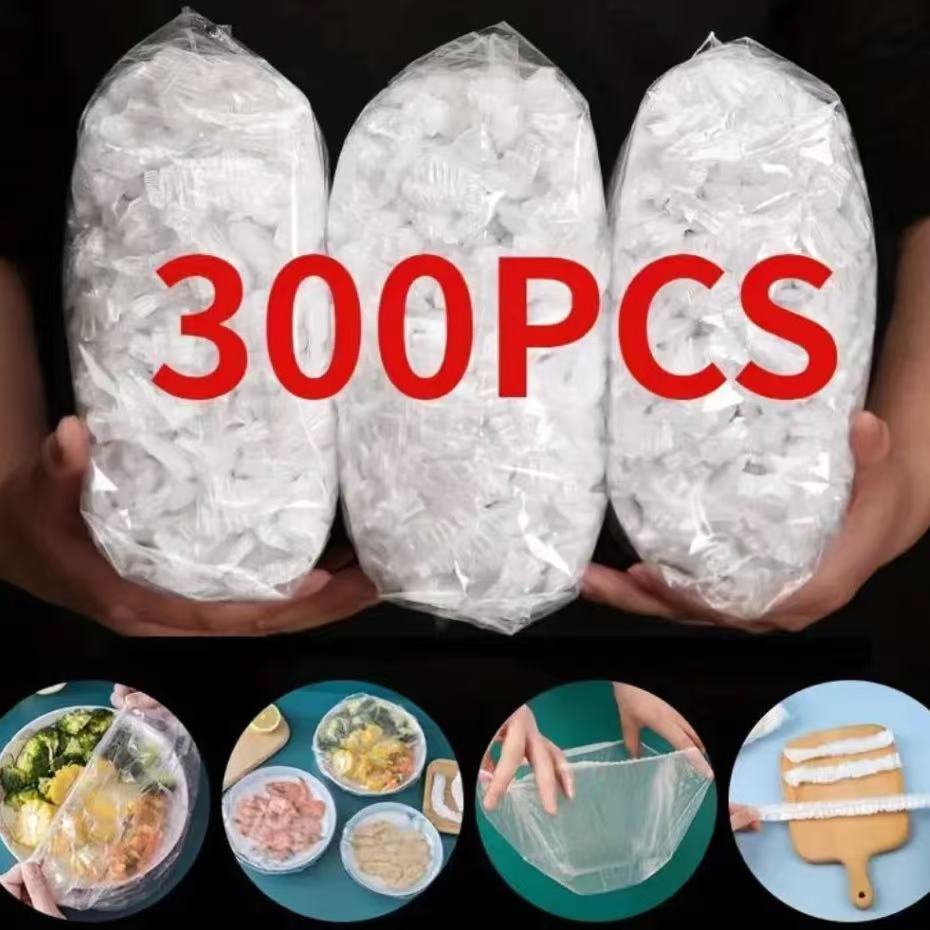 Novo Kit Com 100 até 300 Tampas De Plástico descartável para alimentos