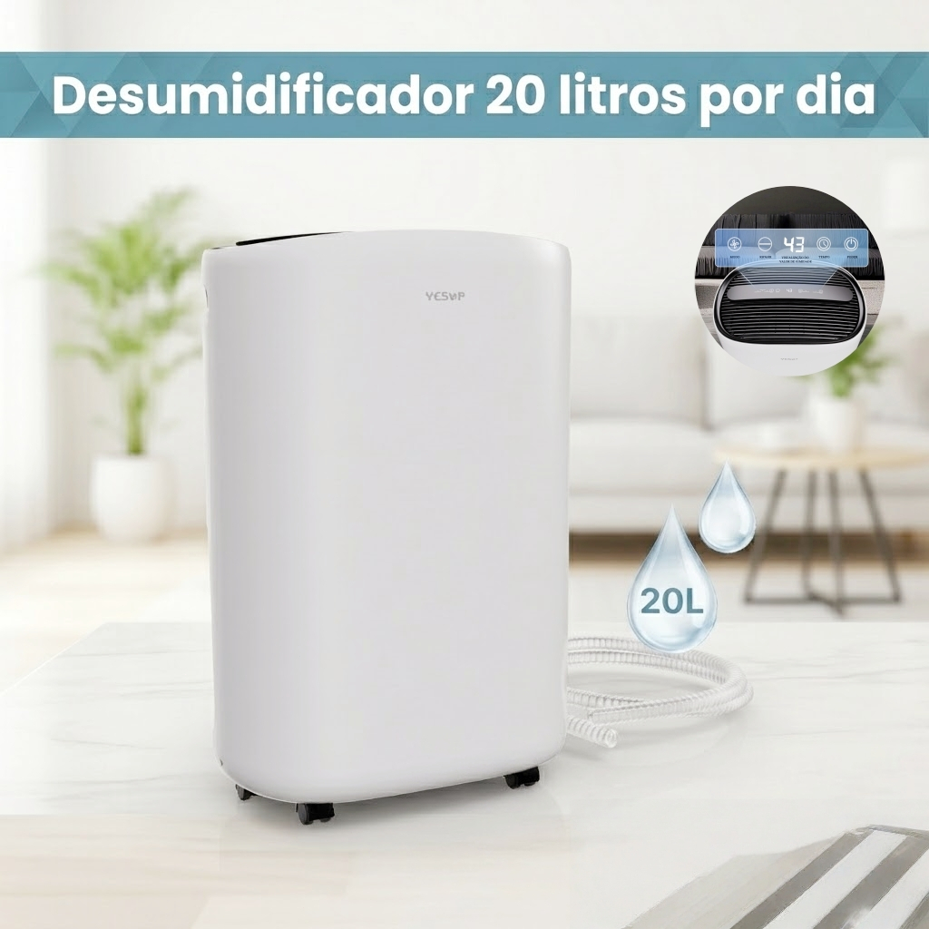 Desumidificador De Ar Industrial- 20 L Por Dia desumidificador De Ar Compressor Antimofo Touch Yesop Desumidificador De Ar Industrial- 20 L Por Dia desumidificador De Ar Compressor Antimofo Touch Yesop