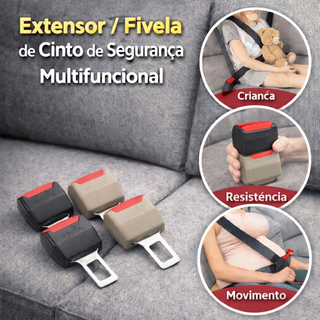 Par Fivela Extensor Cinto Segurança Extensão Carro Universal Trava Conversor Multifuncional LULU em Oferta na Shopee