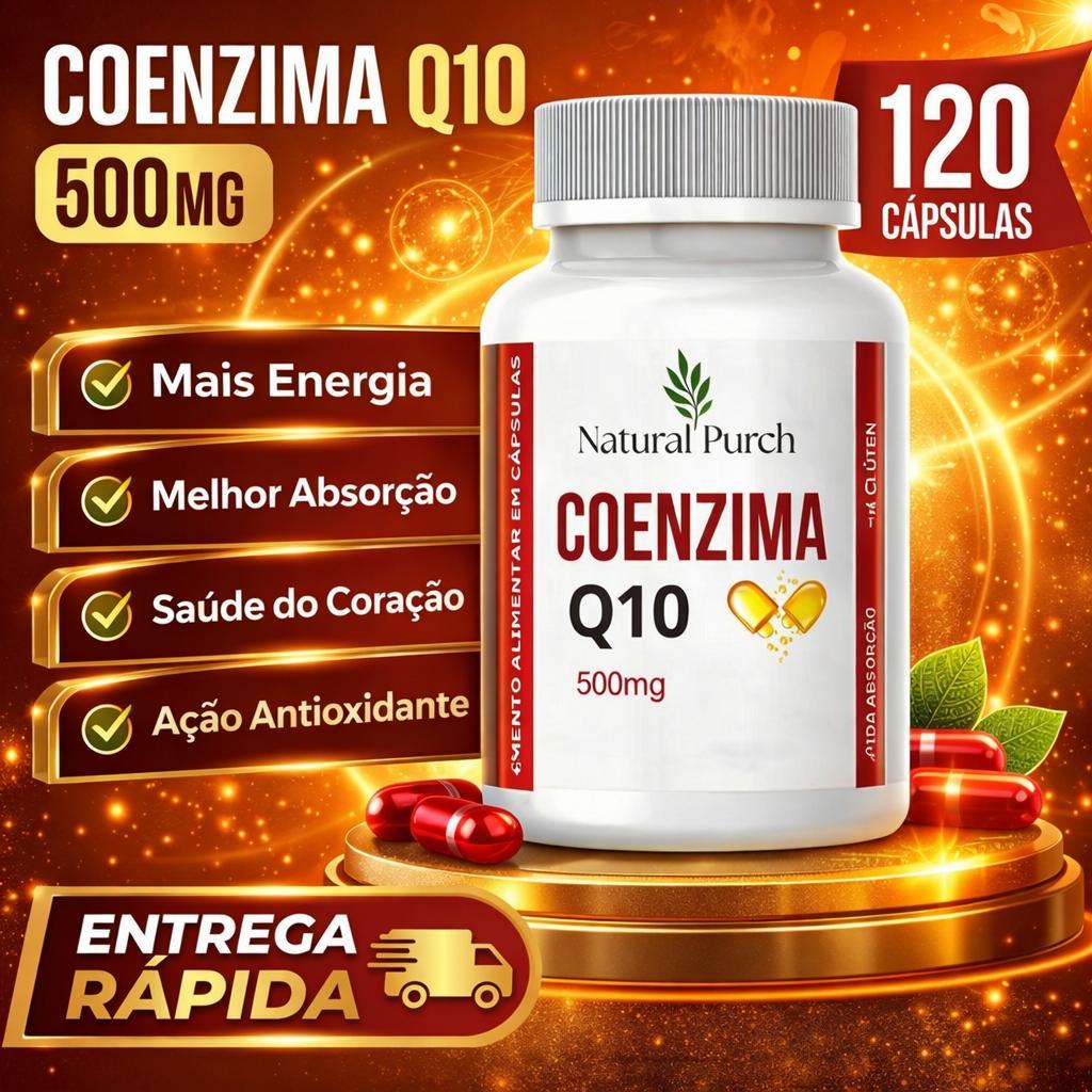 Coenzima Q10 - 500mg - 120 cápsulas - Original - Suplemento alimentar
