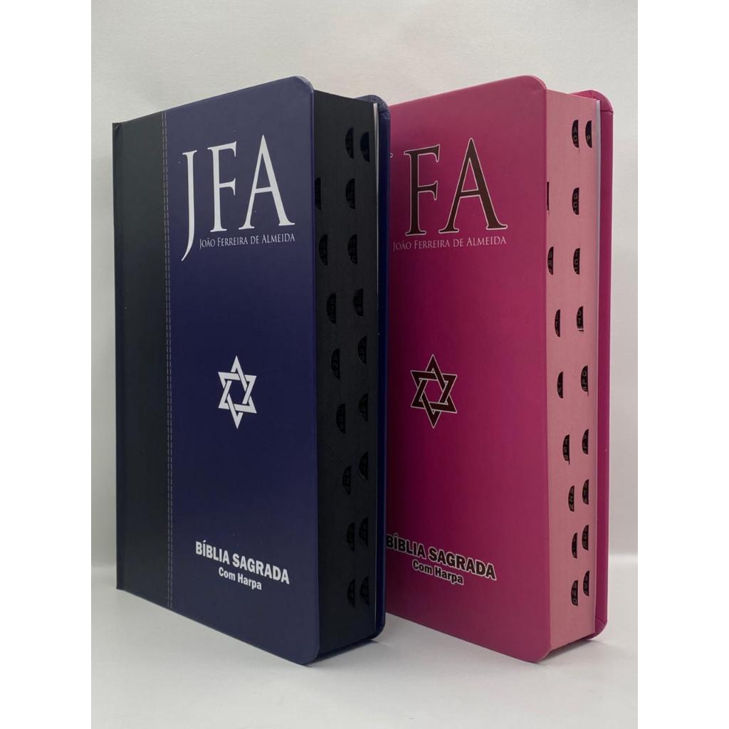 Kit 2 Bíblias  Sagrada Tamanho Grande Capa Dura Com Harpa Palavras de Jesus em Vermelho (Kit 79) em Oferta na Shopee