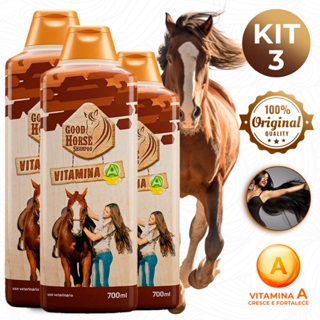 3 2 1 Shampoo Good Horse 700ml Vitamina A Crescimento Acelerado e Fortalecimento dos Fios Cavalo em Oferta na Shopee