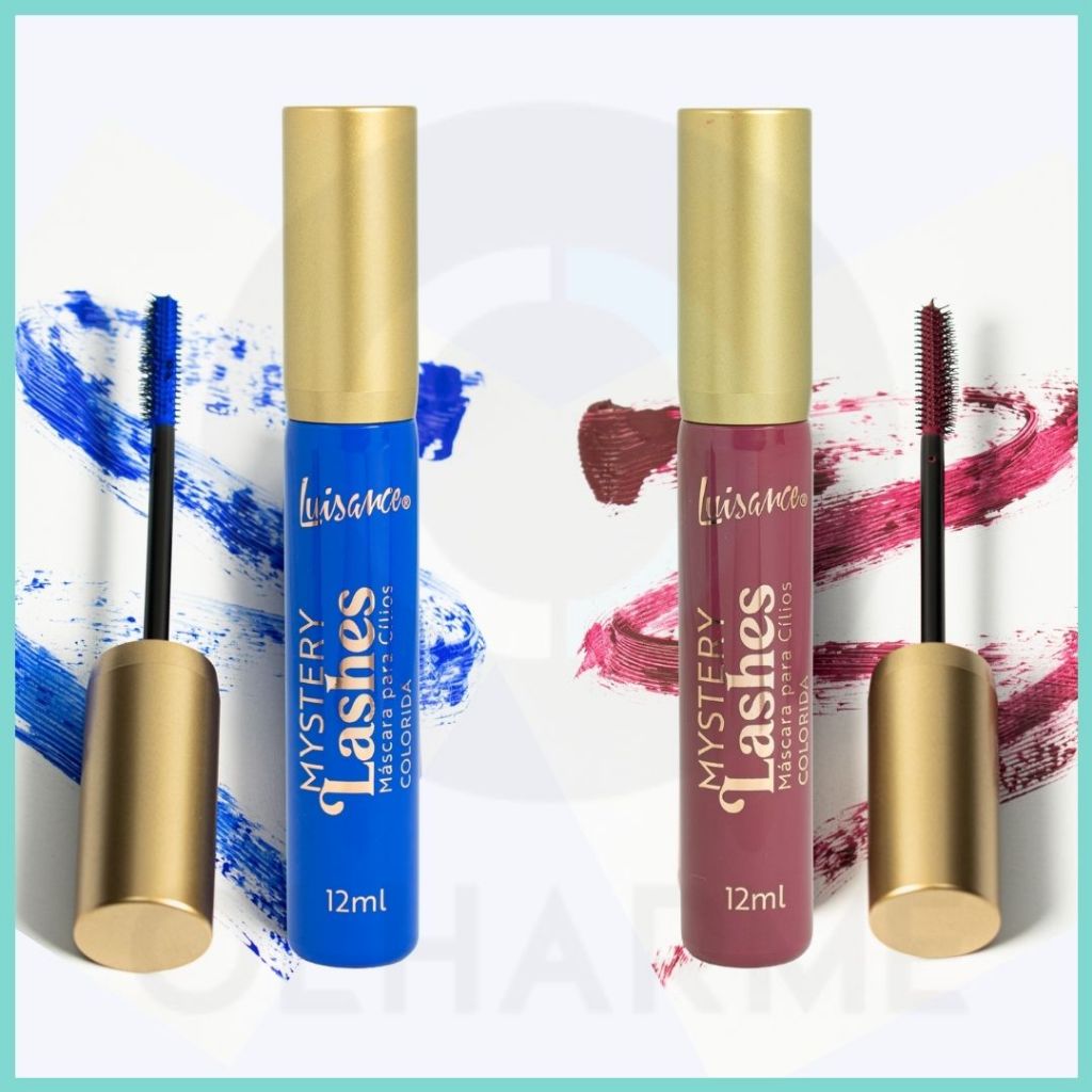 Máscara de Cílios Colorida Luisance Mystery Lashes Alongadora Azul Vinho Definição Volume