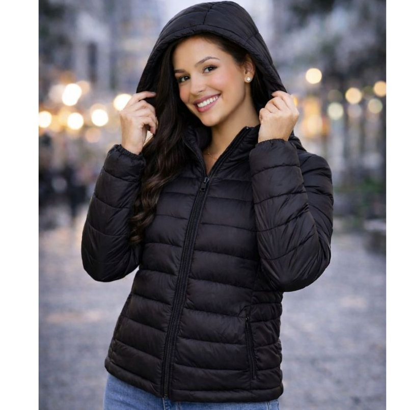Jaqueta Feminina Blusa Inverno Grossa Bobojaco Plus Size Bomber Acolchoada Puffer Capuz Forrada em Oferta na Shopee