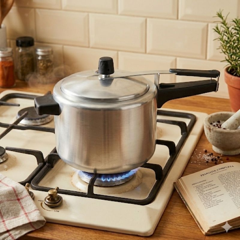 Panela de pressão 10L alumínio polido e craqueada - selo do INMETRO