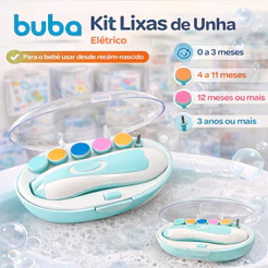 KIT LIXAS DE UNHA ELÉTRICO BUBA BEBÊ INFANTIL