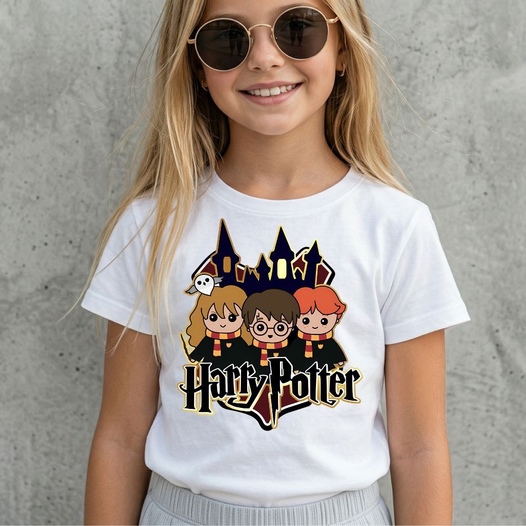 Camiseta Infantil Juvenil Menina Harry 100% Algodão Blusa Tendência