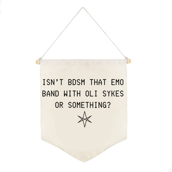 Flâmula BDSM BMTH Bring Me The Horizon | Decoração Quarto Tumblr Rock Emo