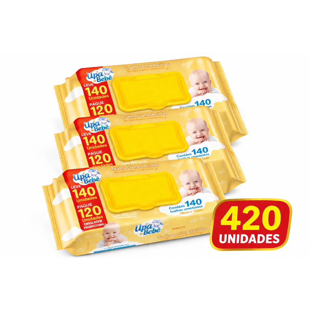 Kit Toalhas Umedecidas Upa Bebê Promoção (até 420un)