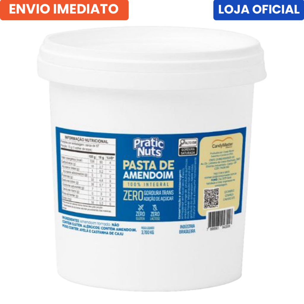 Pasta de amendoim integral 3,7 kg em Oferta na Shopee