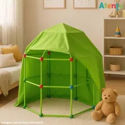 Barraca Infantil Brilha no Escuro Cabana Tridimensional Tenda Casinha Multi Montagens