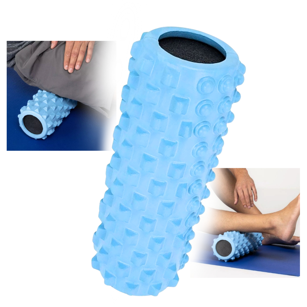 Rolo De Massagem Liberação Miofacial Bonafit Fisioterapia Cor Azul