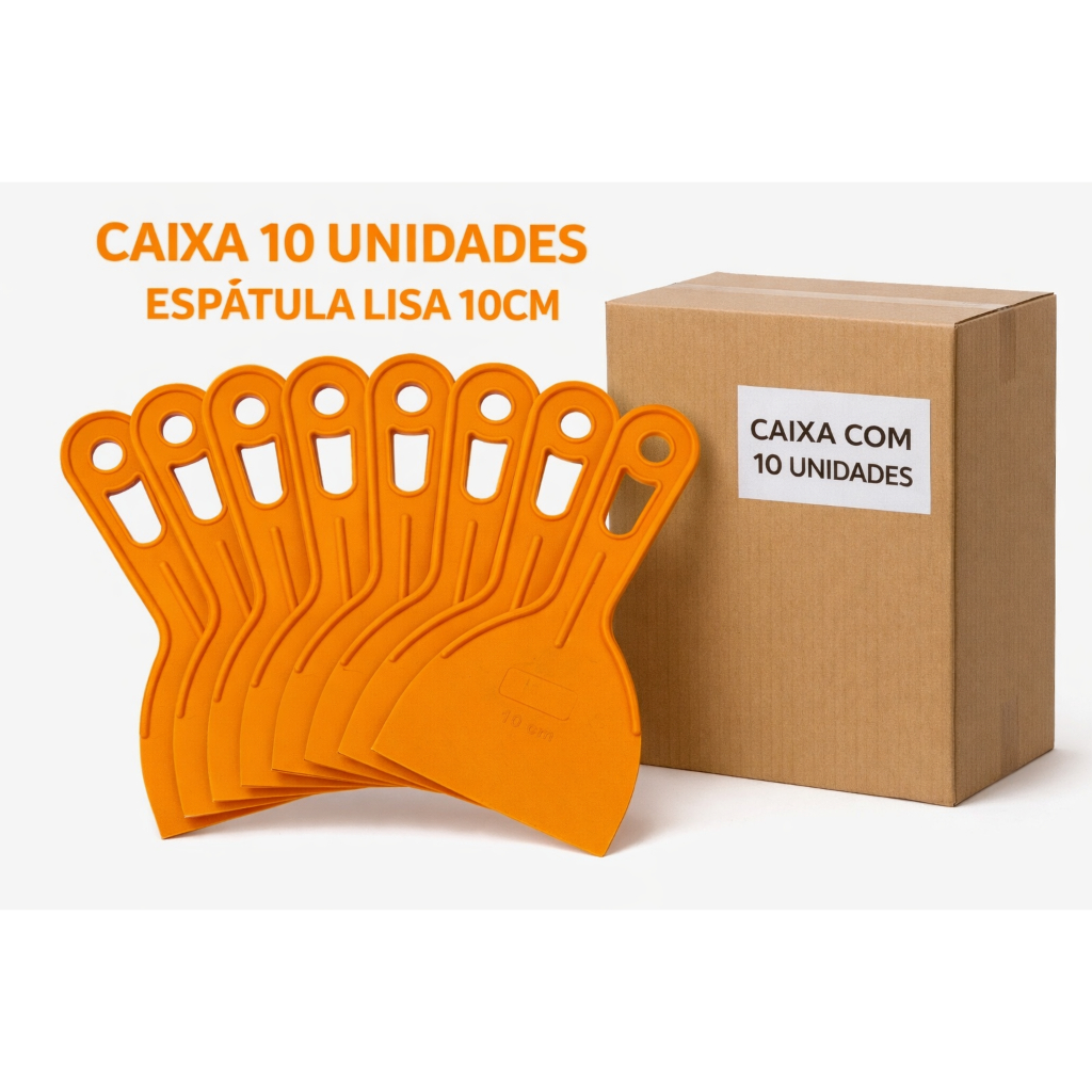 Kit 10 Espátulas lisa Tamanho 10cm Resina Epoxi Artesanato pintura Gesso Massa corrida atacado