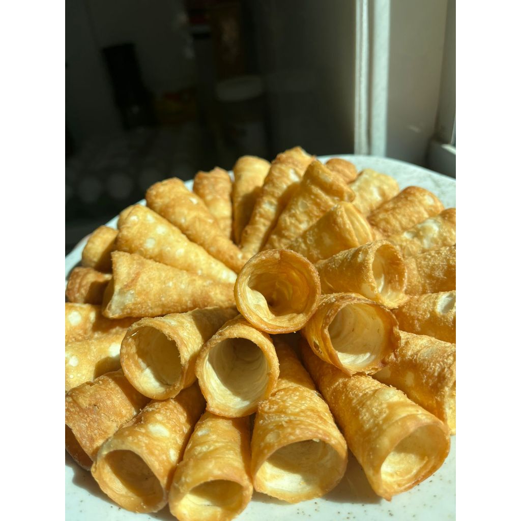 Canudo Canudinho Frito 180und Para Recheio Doce Ou Salgado