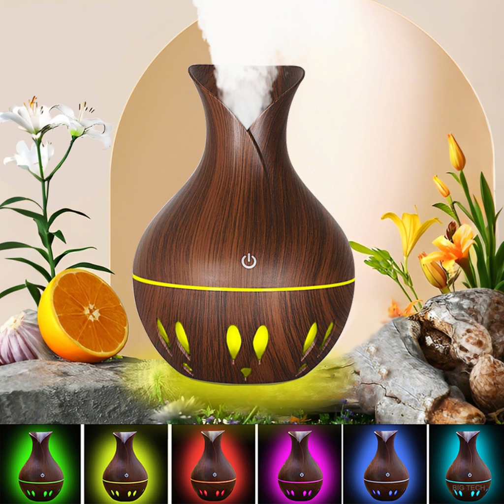 Umidificador Aromatizador De Ar Difusor Humificador Purificador Ultrassonico Desligamento Automático Sem Agua