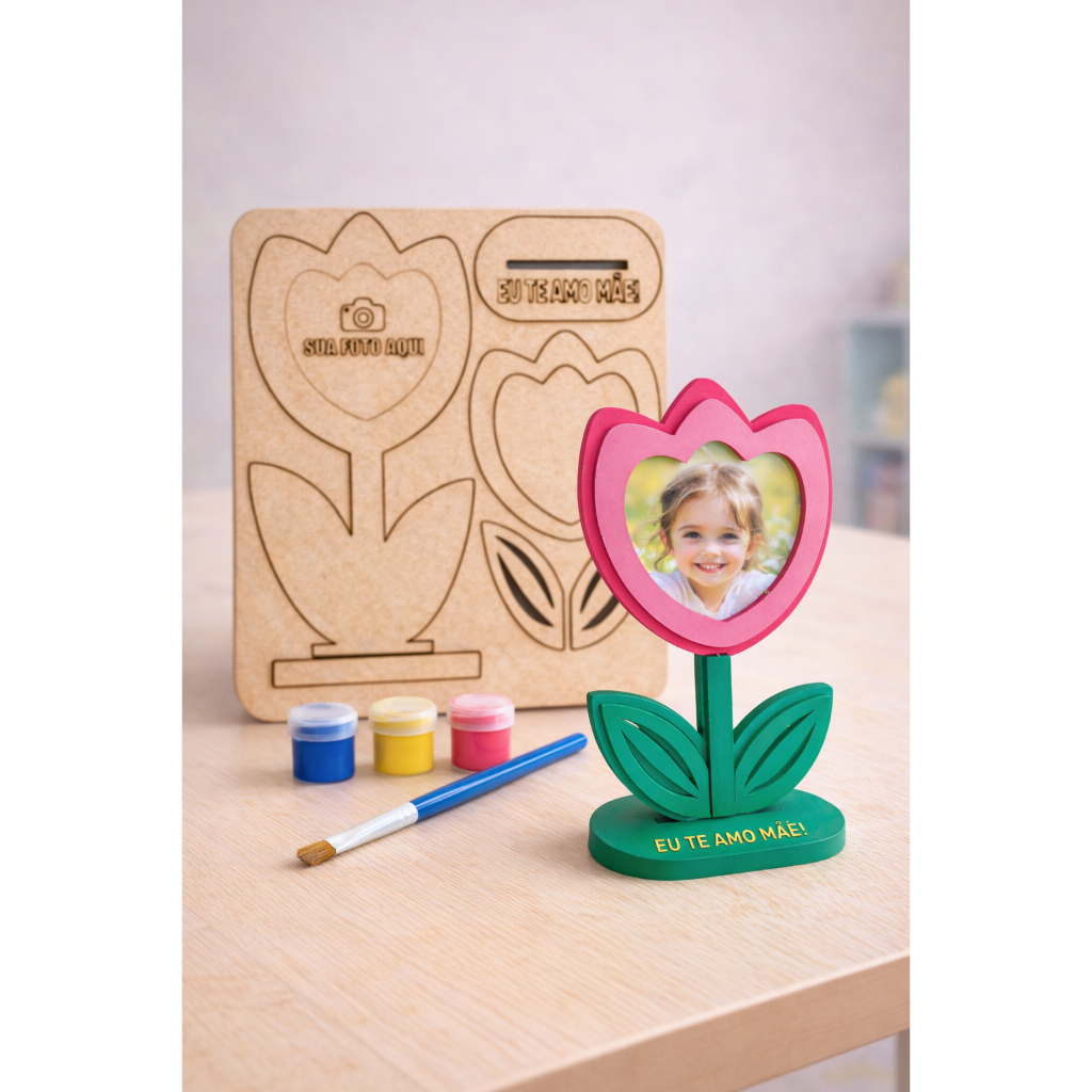 Kit 10/20/30 Lembrancinha Dia Das Mães Flor Tulipa Brinde Escola Infantil