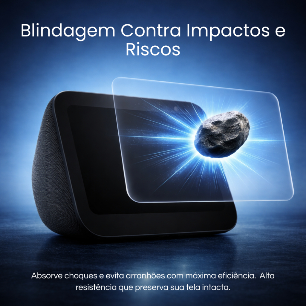 Película Vidro Temperado 9H Para Alexa Echo Show 5 Proteção Tela Anti Risco Alta Transparência