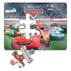 kit Com 15 Quebra Cabeças 12 Peças Jogo Pedagógico Infantil Lúdico Educativo Tema Carros O filme