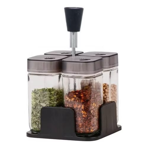 KIT 4 Porta Tempero Condimento Galheteiro Para Cozinha