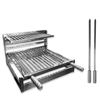 Suporte Grill Kit Bancada E Churrasqueira Gourmet Em Aço Inox Suspenso Com 5 Peças em Oferta na Shopee