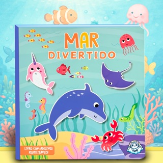 Livro Infantil Adesivos Cenários 3D para Montar e Decorar Adesivos Reutilizáveis Oceano Divertido Espiral Grande em Oferta na Shopee