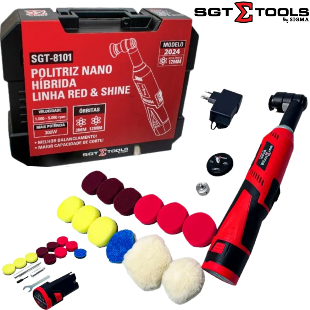 Politriz Nano Hibrida SGT81012 2/baterias 300W BIVOLT Sigma em Oferta na Shopee