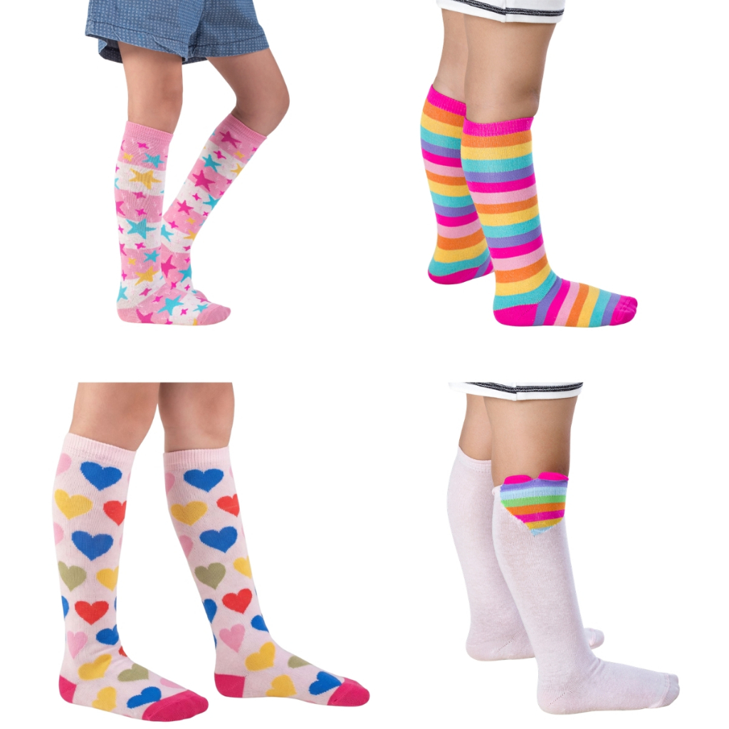Combo 4 Meia Infantil Menina Galochita Meia Infantil Para Galocha Colorida em Oferta na Shopee