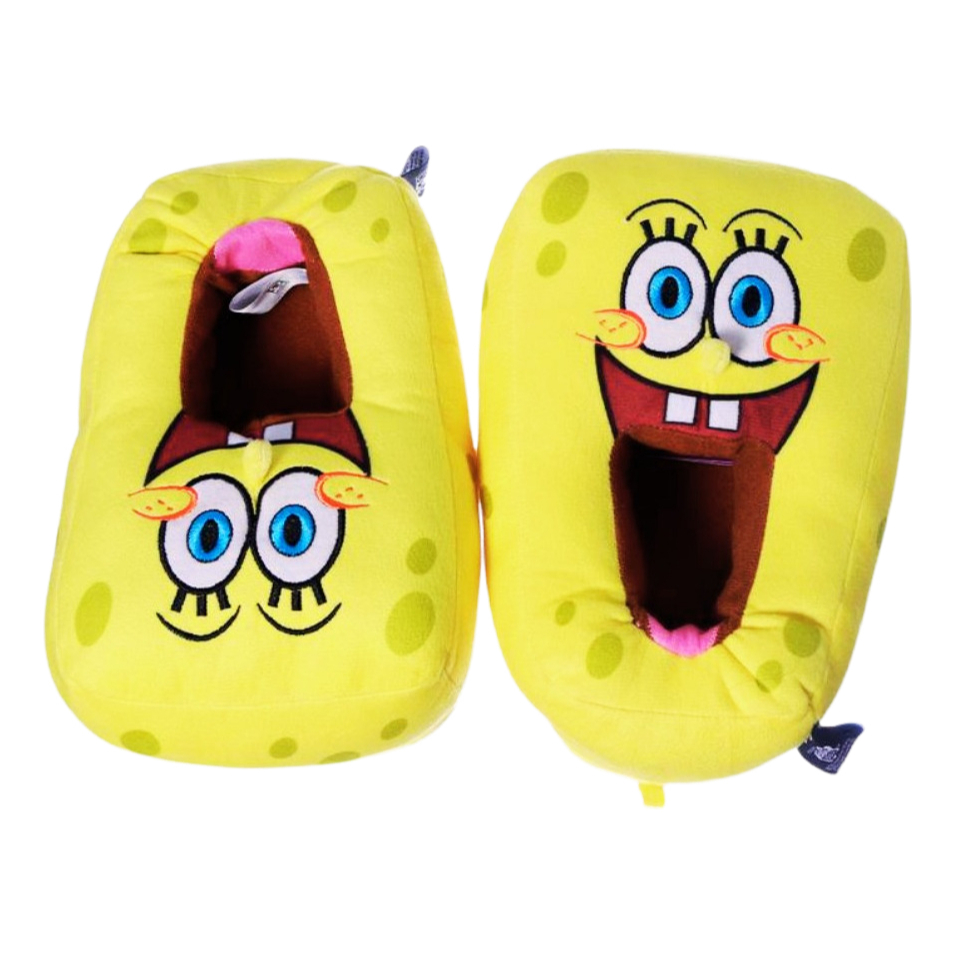 🧽💛 Pantufa Bob Esponja 3D Adulto – Conforto e Diversão para Seus Pés! 💛🧽
