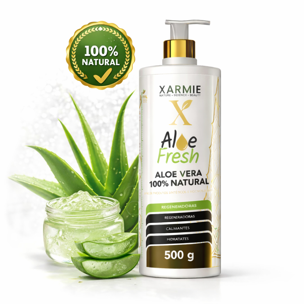 XARMIE Gel Babosa Aloe Vera Hidratante Regenerador 500ml Cicatrizante Aloe Fresh