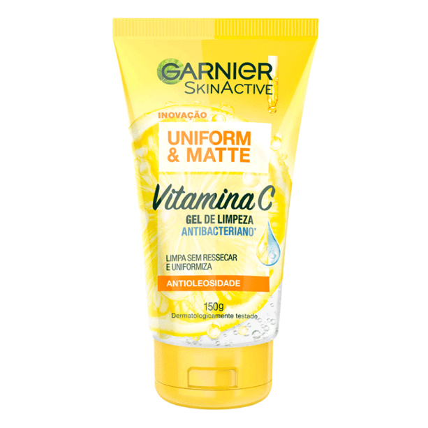 Garnier Gel de Limpeza Uniform & Matte Vitamina C Antibacteriano 150ml