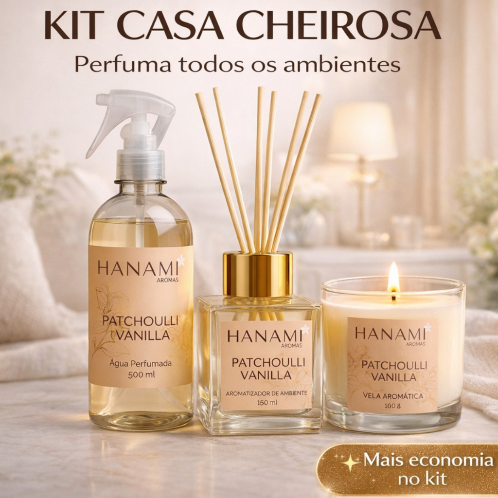 Kit Casa Cheirosa Hanami Difusor de Ambiente Água Perfumada e Vela Aromática em Oferta na Shopee