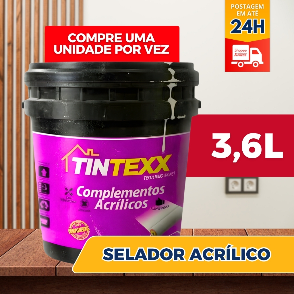 Selador acrilico Interna De Parede Branco 3,6l Tintexx