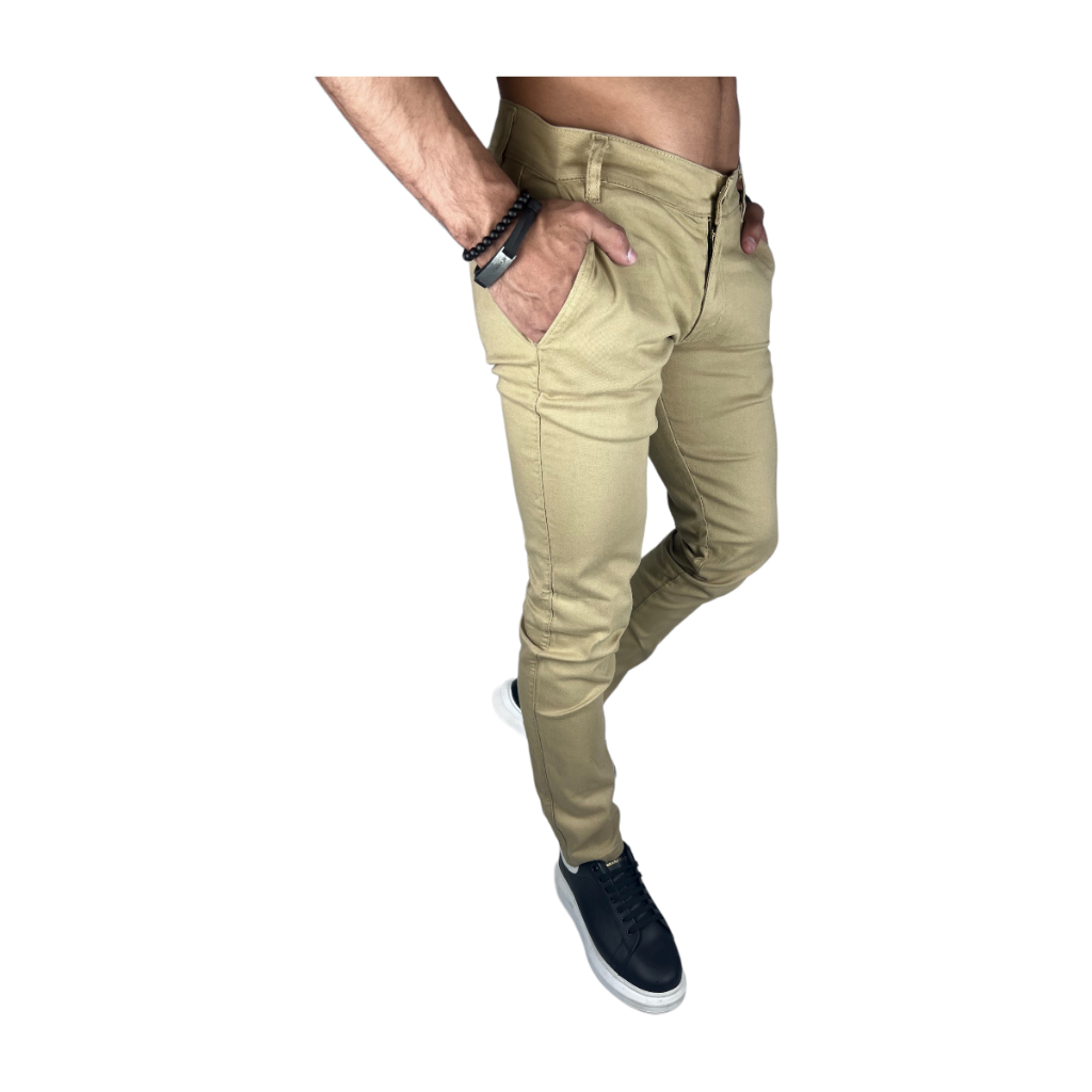 Calça Masculina de Sarja Básica Diversas Cores